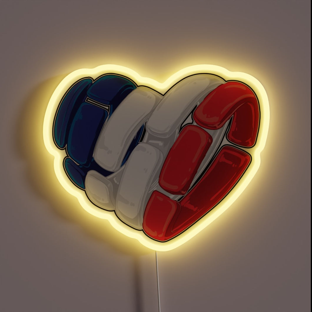 Romantic France-inspired RGB neon light with Eiffel Tower design