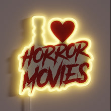 Charger l&#39;image dans la galerie, Retro Horror Enthusiast&#39;s Dream Sign: 80s Horror Flicks in Neon