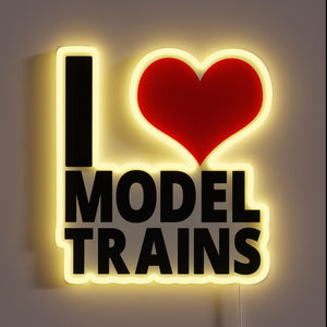 Vintage Train Station Style Neon Sign with RGB LED Display