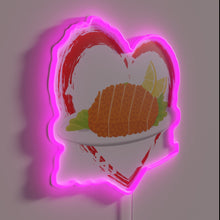 Charger l&#39;image dans la galerie, Neon Wall Sign, &#39;I Heart Schnitzel&#39;, German Food Lover Decoration