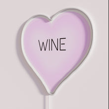 Charger l&#39;image dans la galerie, Neon Wine Heart Sign for Home Decor and Wine Lovers