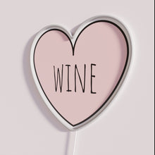 Charger l&#39;image dans la galerie, Neon Wine Lover&#39;s Decorative Pink Heart RGB Colorful Illuminated Sign