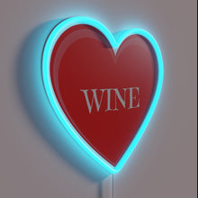 Charger l&#39;image dans la galerie, Oenophile&#39;s Dream: Wine Lover Red Heart Neon Sign with RGB Lighting