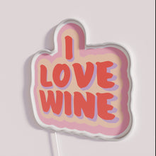 Charger l&#39;image dans la galerie, Eye-catching RGB neon wine bar sign decoration with loving vibes