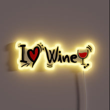 Charger l&#39;image dans la galerie, Vibrant Wine Lover&#39;s Dream Sign with Colorful RGB Neon Accents