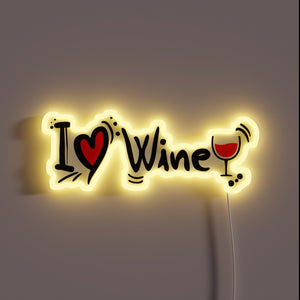 Vibrant Wine Lover's Dream Sign with Colorful RGB Neon Accents
