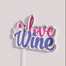 Charger l&#39;image dans la galerie, Colorful Neon Wine Sign for Home Bar Decor and Ambiance