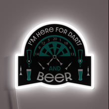 Charger l&#39;image dans la galerie, Neon Sign for Darts and Beer Enthusiasts Gaming Room Decor