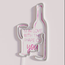Charger l&#39;image dans la galerie, Neon &#39;Shape of You&#39; Wine Wall Sign with Colorful RGB Lighting