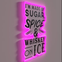 Charger l&#39;image dans la galerie, Magical Whiskey Wonderland Neon Sign with Sugar Spice Accents Glow