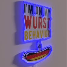 Charger l&#39;image dans la galerie, Vibrant German-themed neon sign celebrates bratwurst festival with festive flair.