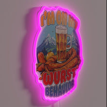 Charger l&#39;image dans la galerie, Octoberfest-inspired RGB neon sign featuring Oktoberfest-themed cheeky German beer pun