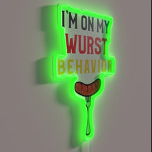 Charger l&#39;image dans la galerie, Neon warning sign that pokes fun at worst behavior habits.