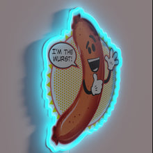 Charger l&#39;image dans la galerie, Vibrant &#39;I&#39;m The Wurst&#39; RGB Neon Sign for Foodie Humor Fans