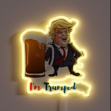 Electric Trumped Up Rainbow Glitter Neon Sign for Bold Decorations