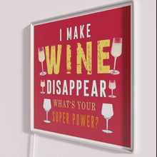 Charger l&#39;image dans la galerie, Unique Neon Sign Illuminating Humorous Wine Disappearing Superpower Home Decor Accent