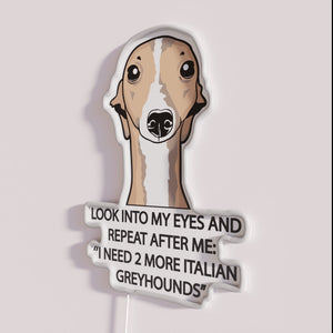 Neon Italian Greyhound Pet Lover Home Decor Sign Illumination