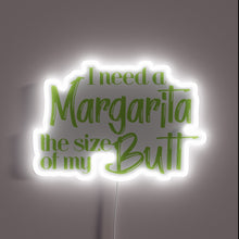 Charger l&#39;image dans la galerie, Brightly lit, large-scale margarita-themed sign with vibrant RGB colors