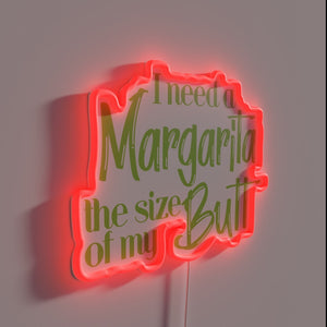 Sassy kitchen decor alert: colorful margarita-themed neon bar sign