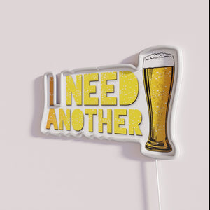 Neon beer bar decor signs with colorful LED lighting effects.