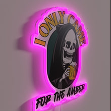 Charger l&#39;image dans la galerie, Dark humor meets neon style with the Grim Reaper&#39;s warning.