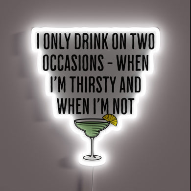 Whimsical phrase with humor and colorful RGB lighting effect