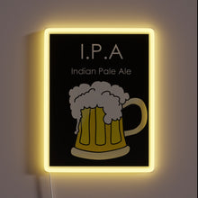 Charger l&#39;image dans la galerie, Customizable RGB neon sign art on premium IPA beer tee led.