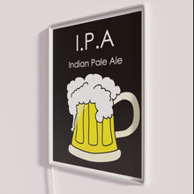 Charger l&#39;image dans la galerie, Glowing RGB Neon Bar Sign with IPA Beer Logo Design