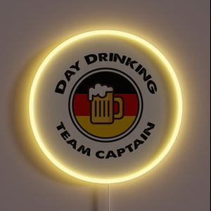 Team Captain's Neon Sign: Celebrate Day Drinking with Vibrant RGB Lighting