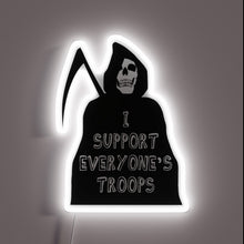 Charger l&#39;image dans la galerie, Showcase patriotism with vibrant I Support Our Troops neon lighting.
