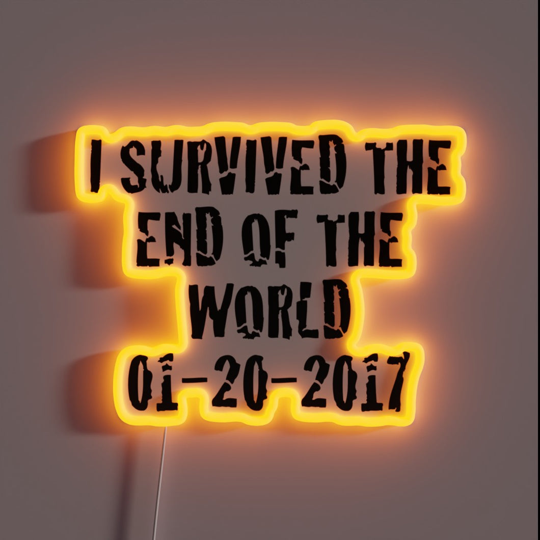 Dystopian Chic Retro Futuristic Apocalyptic Humor Neon Sign Decoration