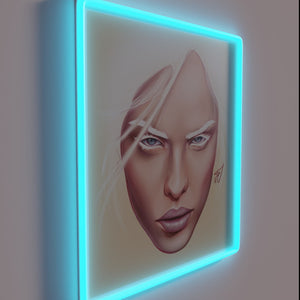 Glowing ice cold color changing rgb neon bar sign