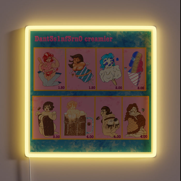 Neon Sign Brightly Displays Vibrant Colors and Sweet Treat Inspiration