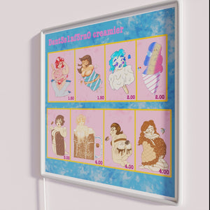 Neon Wall Sign Ice Cream Shop Decorative Display Brightness