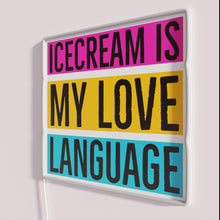 Charger l&#39;image dans la galerie, Ice cream lover&#39;s vibrant colorful neon sign with pastel hues