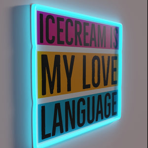 Sweet treats speak louder than words in this colorful declaration.