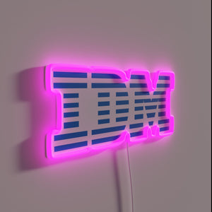 Idm Computer Logo RGB Neon Sign with Modern Tech Glow