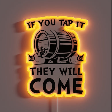 Vibrant RGB neon sign inspired by Field of Dreams phrase