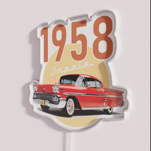 Charger l&#39;image dans la galerie, Retro Neon Decorative Sign for Classic 1958 Chevy Impala Enthusiasts Only