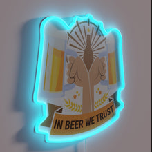 Charger l&#39;image dans la galerie, Neon Beer Bar Sign: &#39;In Beer We Trust&#39; Oktoberfest Spirit