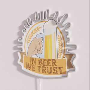 Neon Oktoberfest Beer Sign: Hops Malt AlcoholRGB Bar Decorations