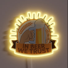 Charger l&#39;image dans la galerie, Authentic German-Style Beer Sign with Vibrant Neon Lighting Design