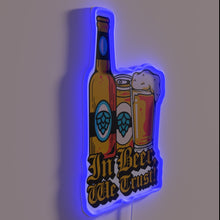 Charger l&#39;image dans la galerie, Neon Bar Sign with Colorful Beer-Themed Typography in Bold Script