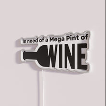 Charger l&#39;image dans la galerie, Neon wine bar decor sign with vibrant RGB color scheme.