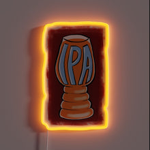 Charger l&#39;image dans la galerie, Vibrant IPA Beer Sign with Neon Accents and Crafty Charm