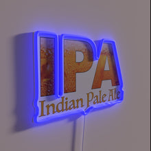 Charger l&#39;image dans la galerie, Colorful IPA beer bar decor with vibrant neon lighting accents.