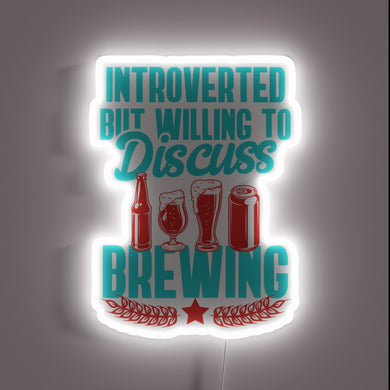 Home brewer's sanctuary in a bold introvert-friendly neon glow