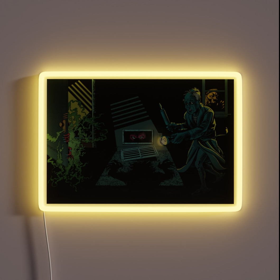 Protect Your Domain with Vivid Warning RGB Neon Sign Flashing