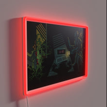 Charger l&#39;image dans la galerie, Eye-catching INTRUDER ALERT RGB neon warning sign for security systems.
