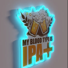Charger l&#39;image dans la galerie, Retro style neon sign featuring IPA craft beer design humor.